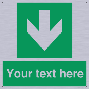 Safe condition Custom arrow down sign